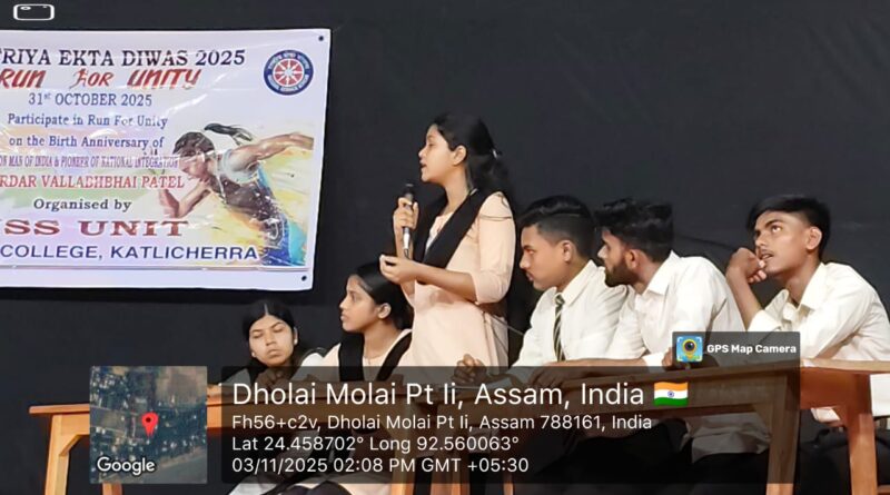 সর্দার বল্লভভাই প্যাটেলের জন্মবার্ষিকী : হাইলাকান্দিতে তর্ক ও রচনা প্রতিযোগিতা অনুষ্ঠিত